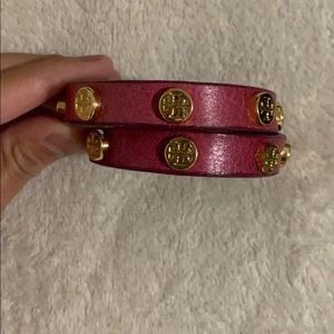 Tory Burch Pink Gold Wrap Bracelet